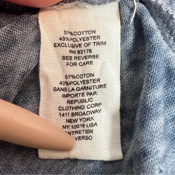 Women’s For the Republic V neck Tee - Blue Size Large - Picture 7 of 9